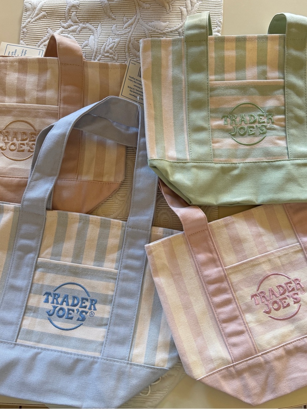 Trader Joe’s Mini Striped Tote set of 4